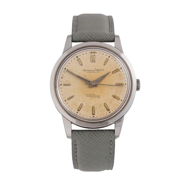 IWC - IWC - INGENIEUR OROLOGIO SOLO TEMPO A CARICA AUTOMATICA IN ACCIAIO CON QUADRANTE CREMA E SECONDI CENTRALI