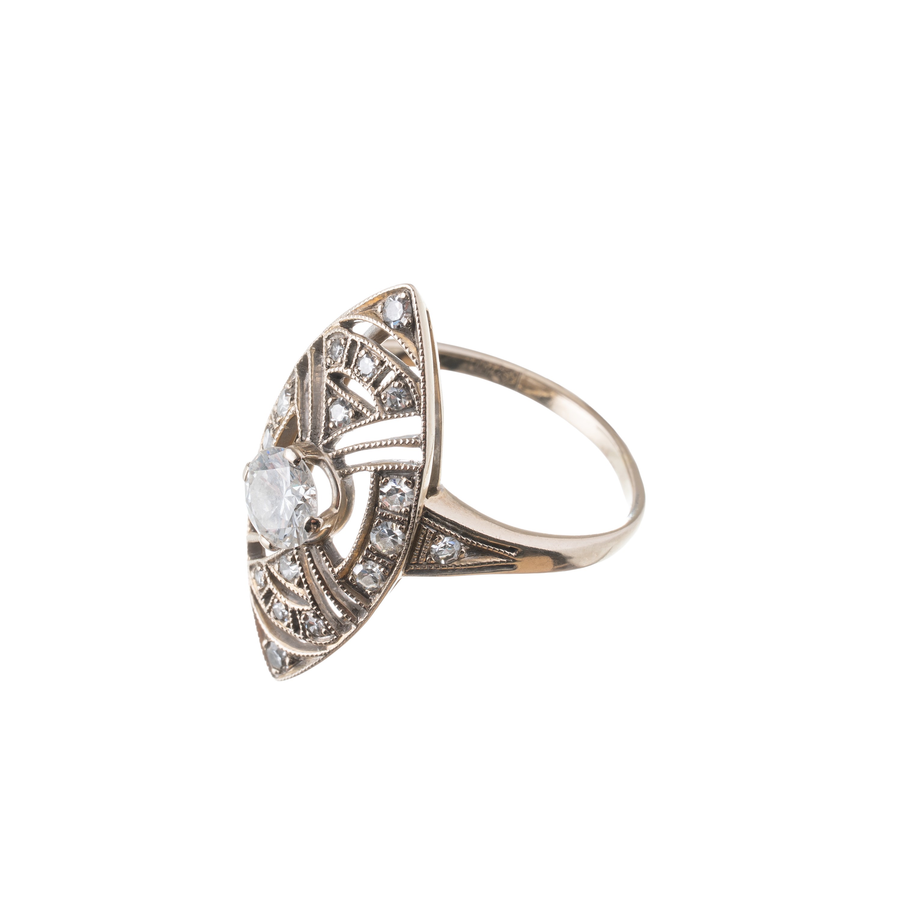 ANELLO IN ORO BIANCO 18 KT E DIAMANTE