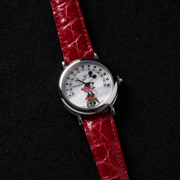 GERALD GENTA - GERALD GENTA - RETRO FANTASY OROLOGIO SOLO TEMPO AL QUARZO DA DONNA CON QUADRANTE IN MADREPERLA 'MINNIE'
