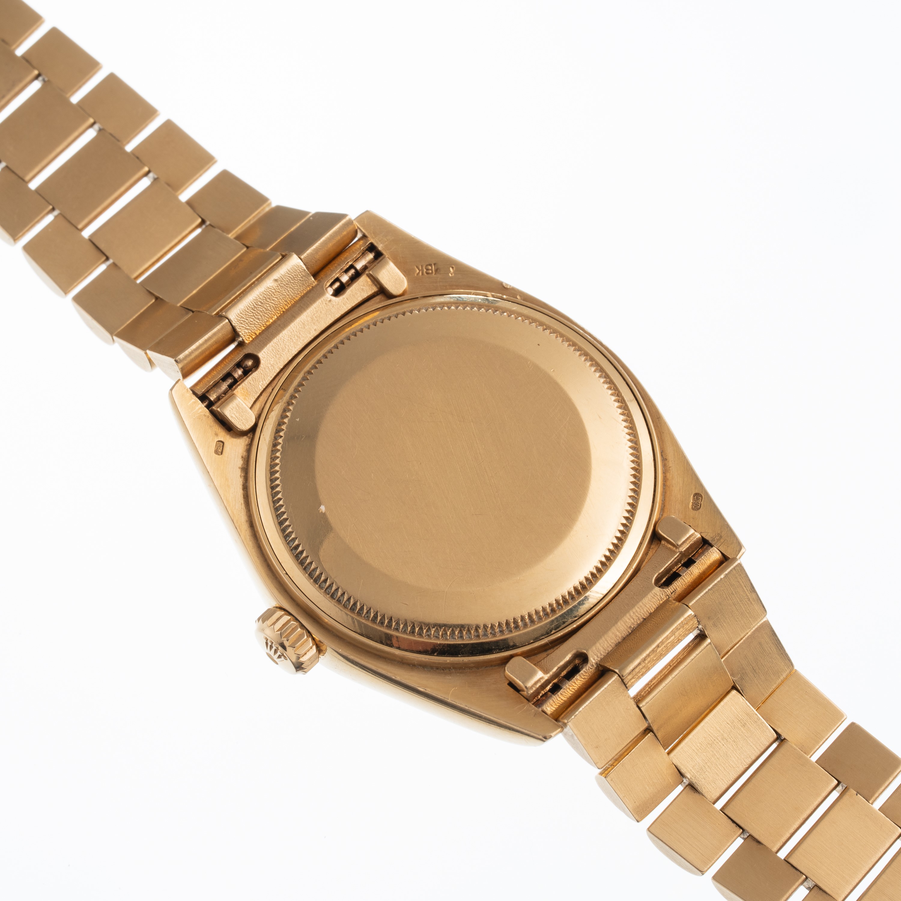 ROLEX - DAY DATE OROLOGIO DAY DATE IN ORO GIALLO 18 KT CON QUADRANTE CHAMPAGNE, GHIERA CON LAVORA...