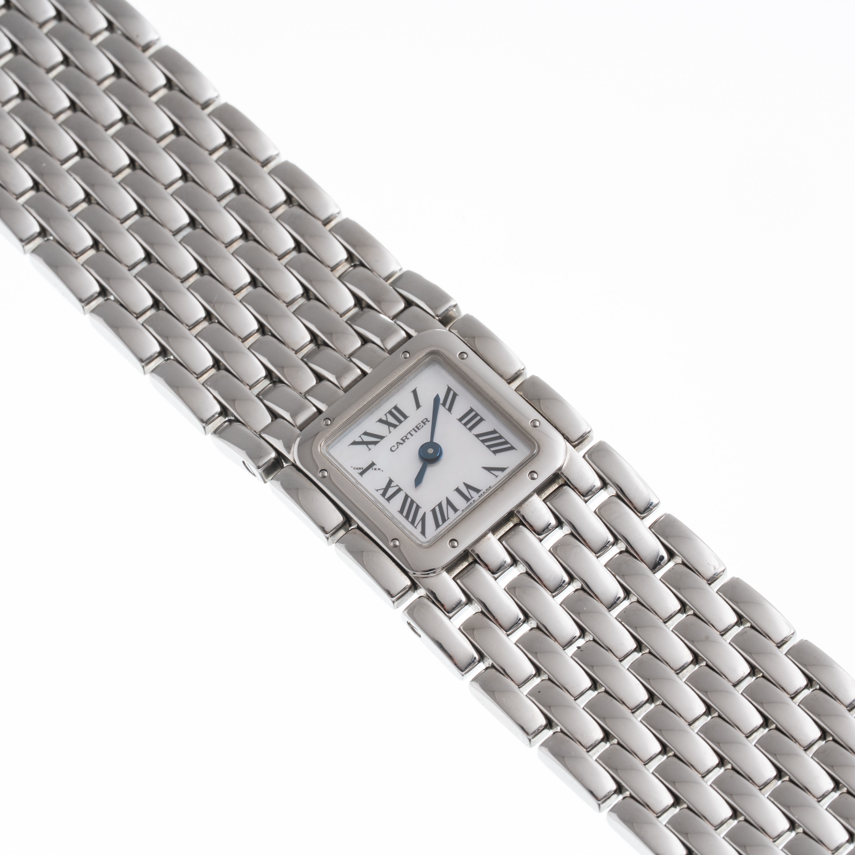 CARTIER - PANTHERE RUBAN OROLOGIO SOLO TEMPO AL QUARZO IN ACCIAIO CON BRACCIALE INTEGRATO IN ACCI...