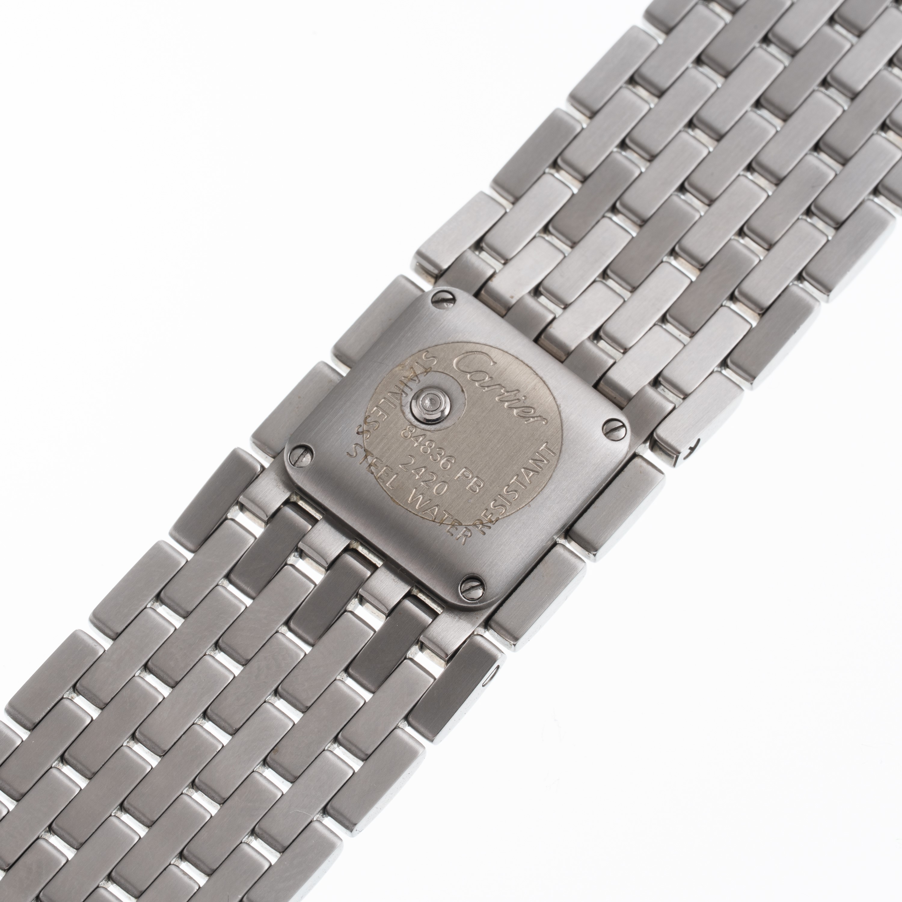 CARTIER - PANTHERE RUBAN OROLOGIO SOLO TEMPO AL QUARZO IN ACCIAIO CON BRACCIALE INTEGRATO IN ACCI...