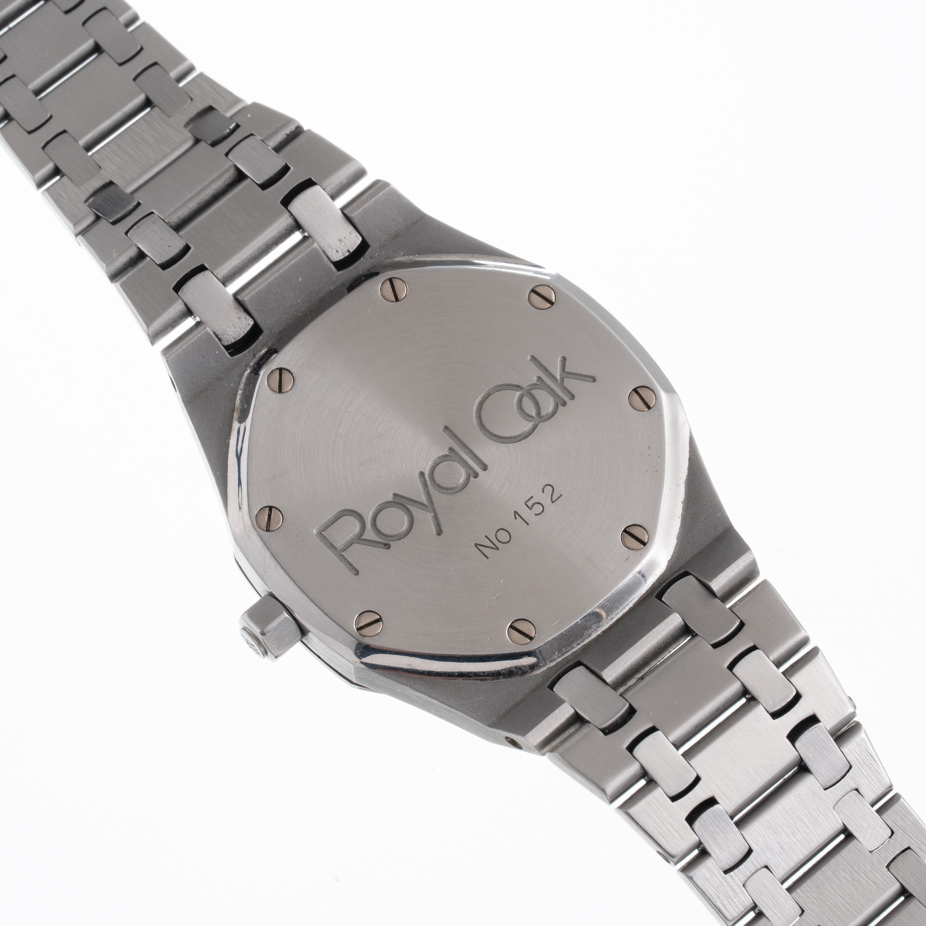 AUDEMARS PIGUET - ROYAL OAK OROLOGIO SOLO TEMPO A CARICA AUTOMATICA IN ACCIAIO CON QUADRANTE NERO...