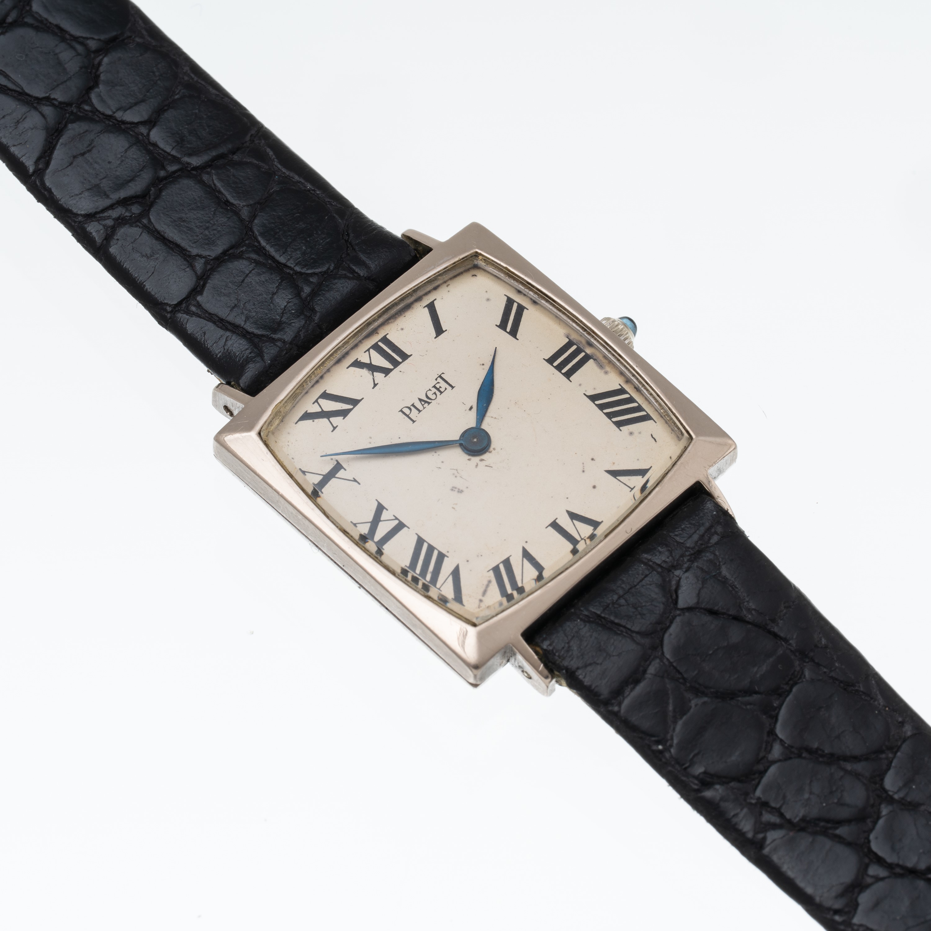 PIAGET OROLOGIO SOLO TEMPO A CARICA MANUALE IN ORO BIANCO 18 KT CON QUADRANTE BIANCO E INDICI ROM...