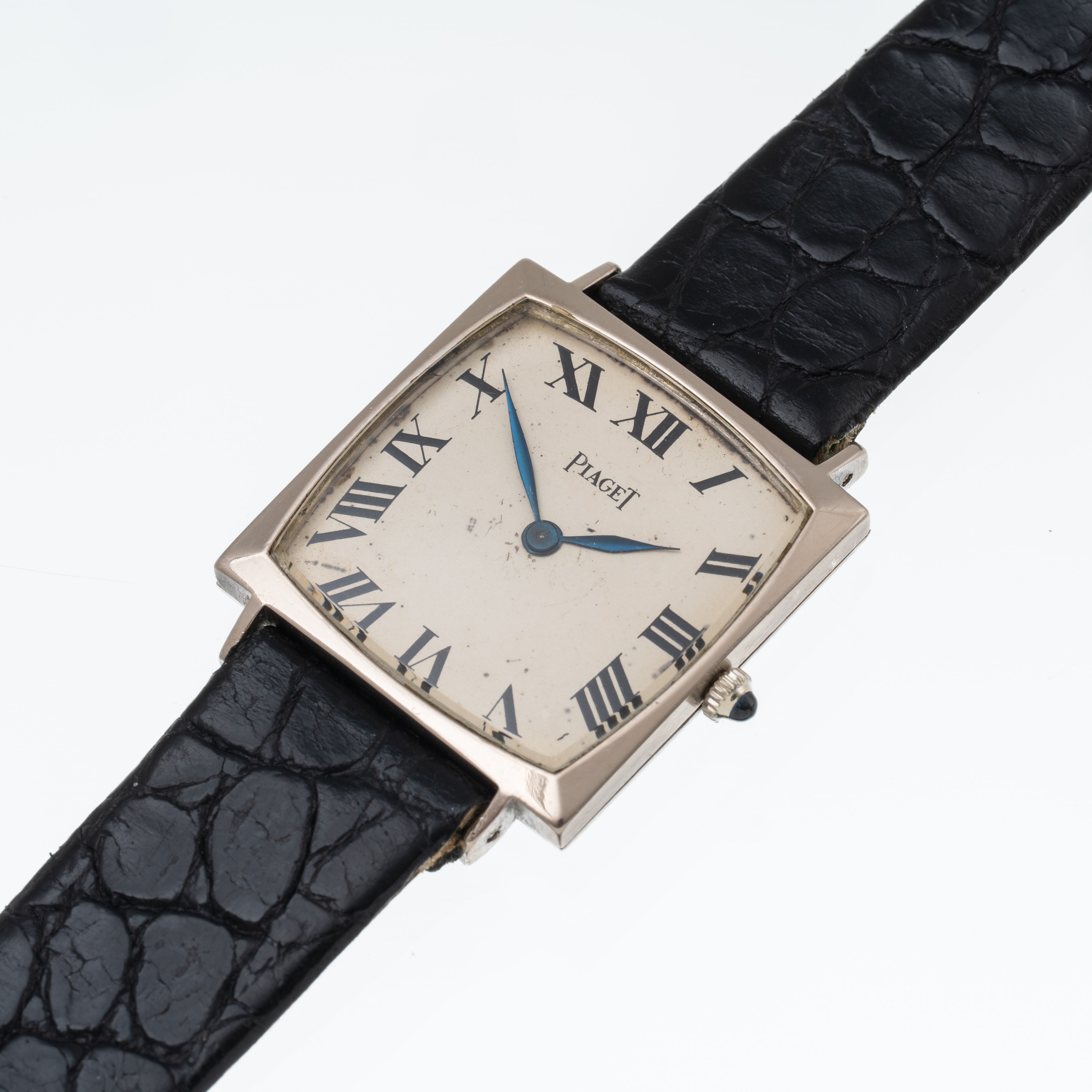 PIAGET OROLOGIO SOLO TEMPO A CARICA MANUALE IN ORO BIANCO 18 KT CON QUADRANTE BIANCO E INDICI ROM...