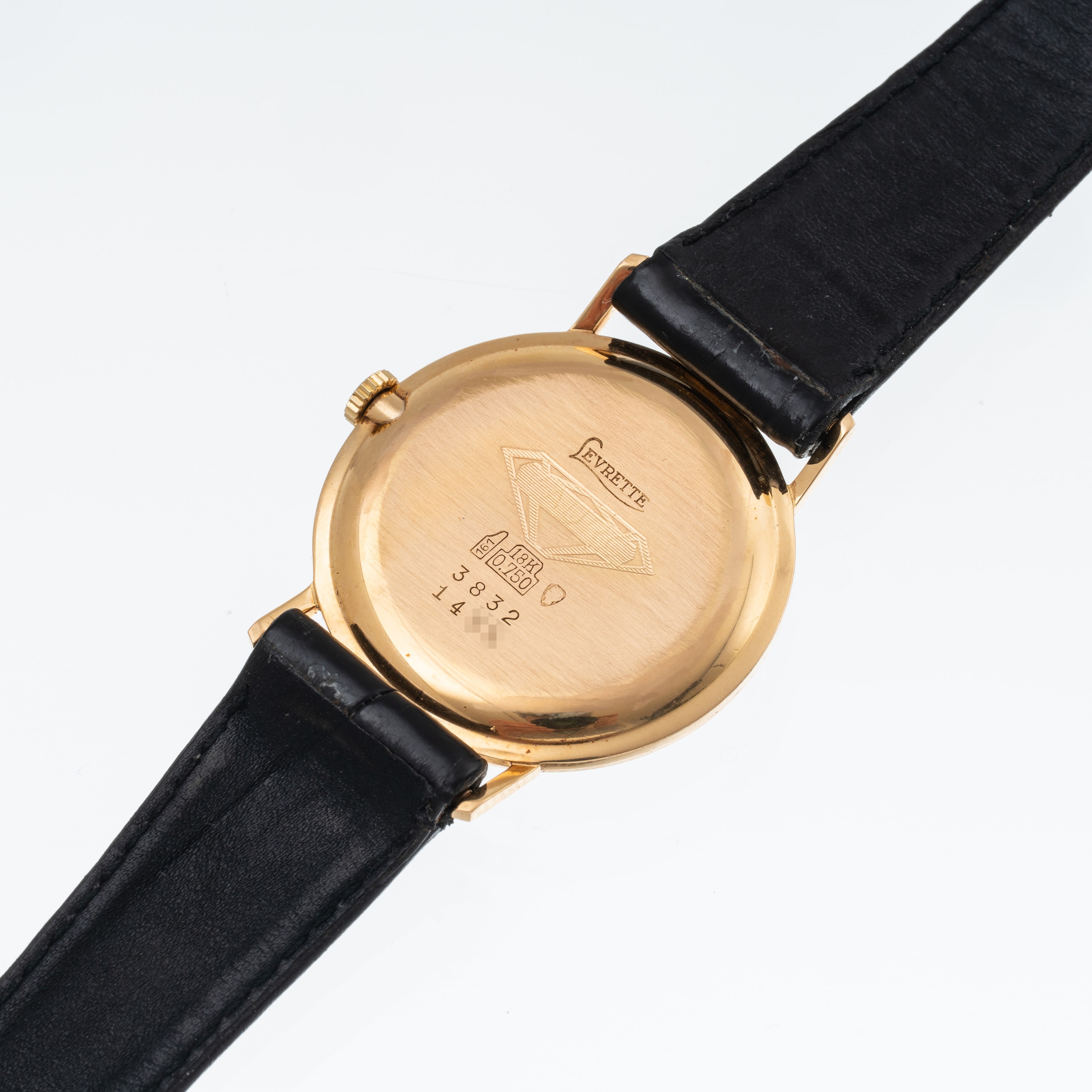 LEVRETTE OROLOGIO SOLO TEMPO A CARICA MANUALE IN ORO GIALLO 18 KT CON QUADRANTE ARGENTE' E PICCOL...