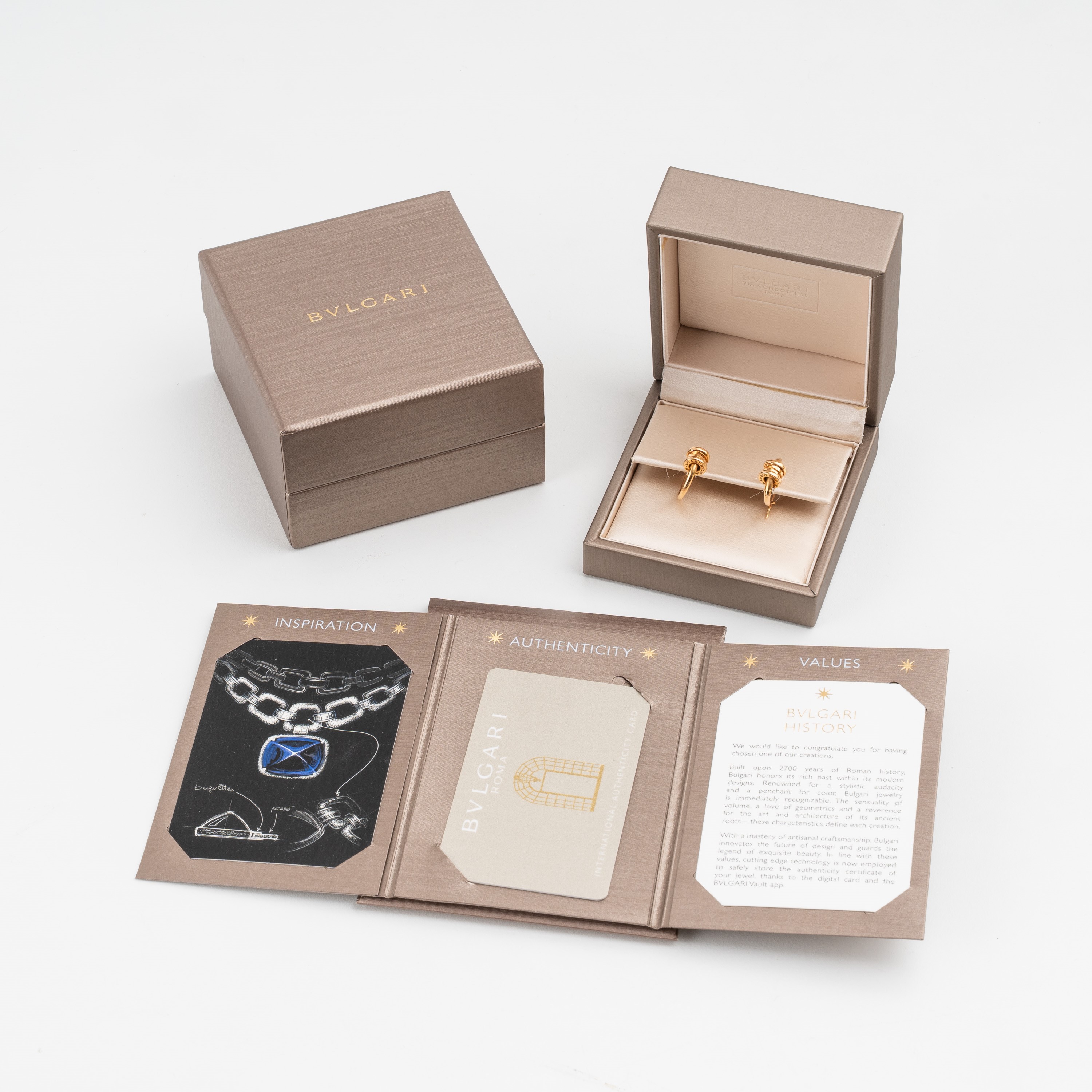 BULGARI - BULGARI BULGARI ORECCHINI IN ORO ROSA 18 KT