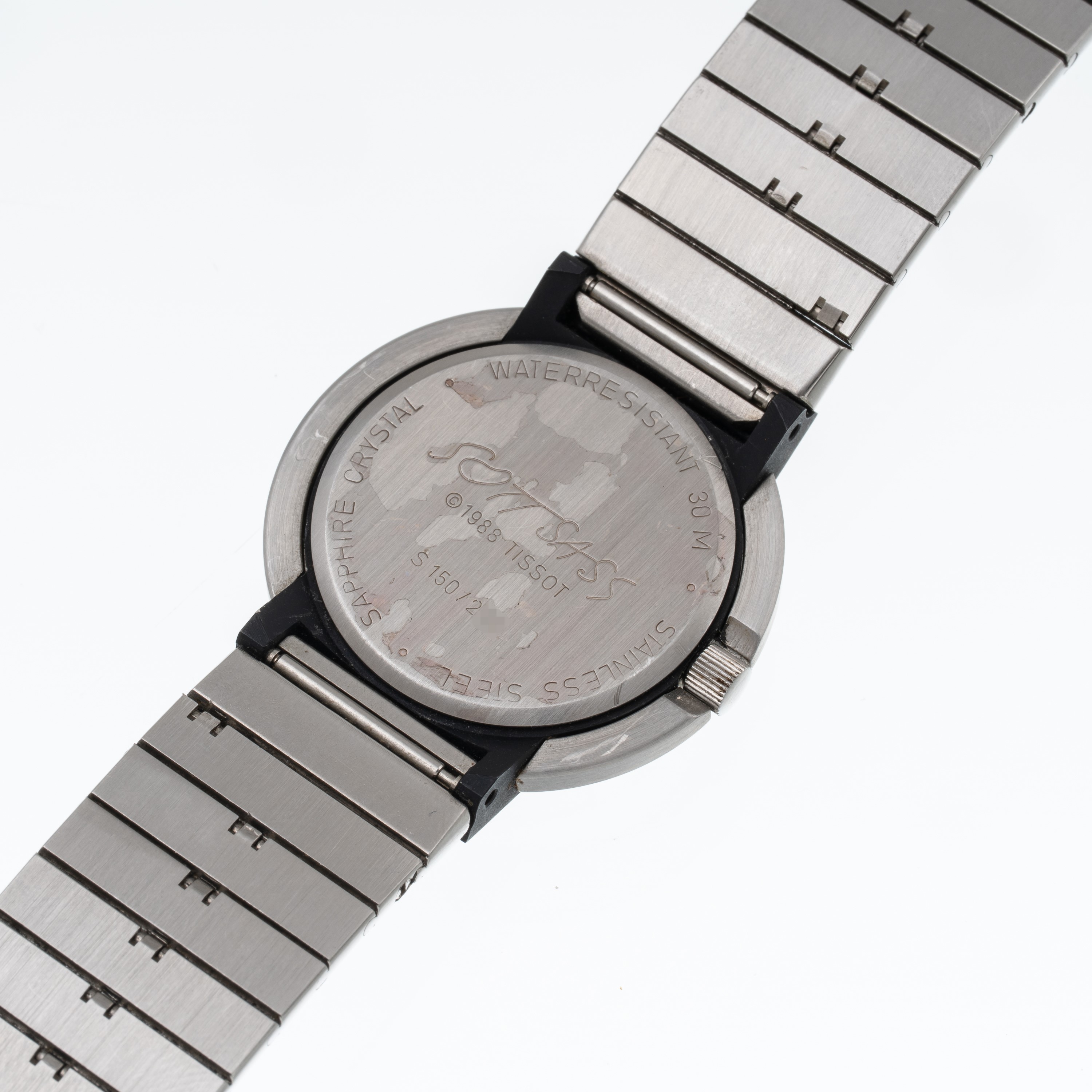 TISSOT - ETTORE SOTTSASS OROLOGIO SOLO TEMPO AL QUARZO IN ACCIAIO CON BRACCIALE IN ACCIAIO E QUAD...