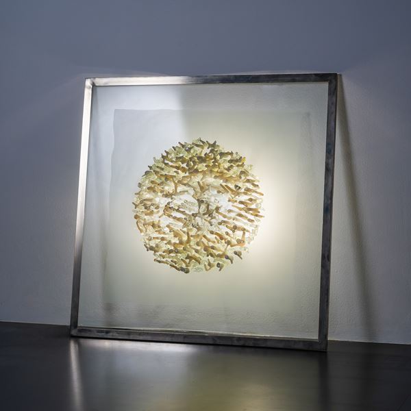 Angelo Brotto - ANGELO BROTTO, PANNELLO SCULTOREO LUMINOSO DELLA SERIE 'QUASARS', 'MATTINO D'INVERNO'