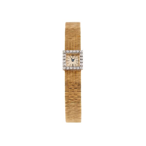 AUDEMARS PIGUET - AUDEMARS PIGUET - LADY COCKTAIL OROLOGIO SOLO TEMPO A CARICA MANUALE IN ORO GIALLO 18 KT CON GHIERA IN ORO BIANCO 18 KT E BRILLANTI, QUADRANTE ARGENTE' E BRACCIALE INTEGRATO IN ORO GIALLO 18KT LAVORATO