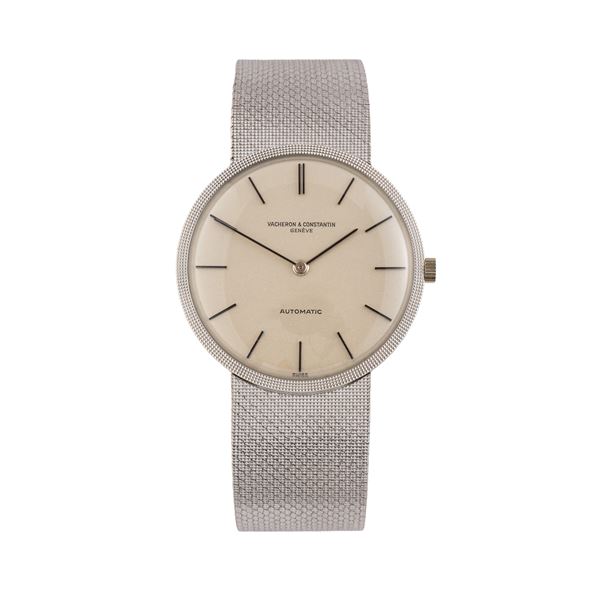 VACHERON CONSTANTIN - VACHERON CONSTANTIN  OROLOGIO SOLO TEMPO A CARICA AUTOMATICA IN ORO BIANCO 18 KT, GHIERA 'CLOUS DE PARIS' E BRACCIALE INTEGRATO IN ORO BIANCO 18 KT CON LAVORAZIONE 'CLOUS DE PARIS'