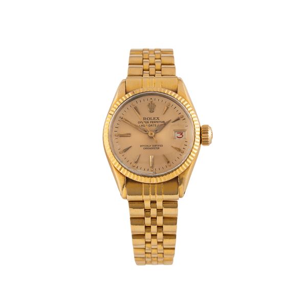 ROLEX - ROLEX - LADY DATE JUST OROLOGIO SOLO TEMPO A CARICA AUTOMATICA IN ORO GIALLO 18 KT CON BRACCIALE JUBILEE IN ORO GIALLO 18 KT E QUADRANTE CHAMPAGNE