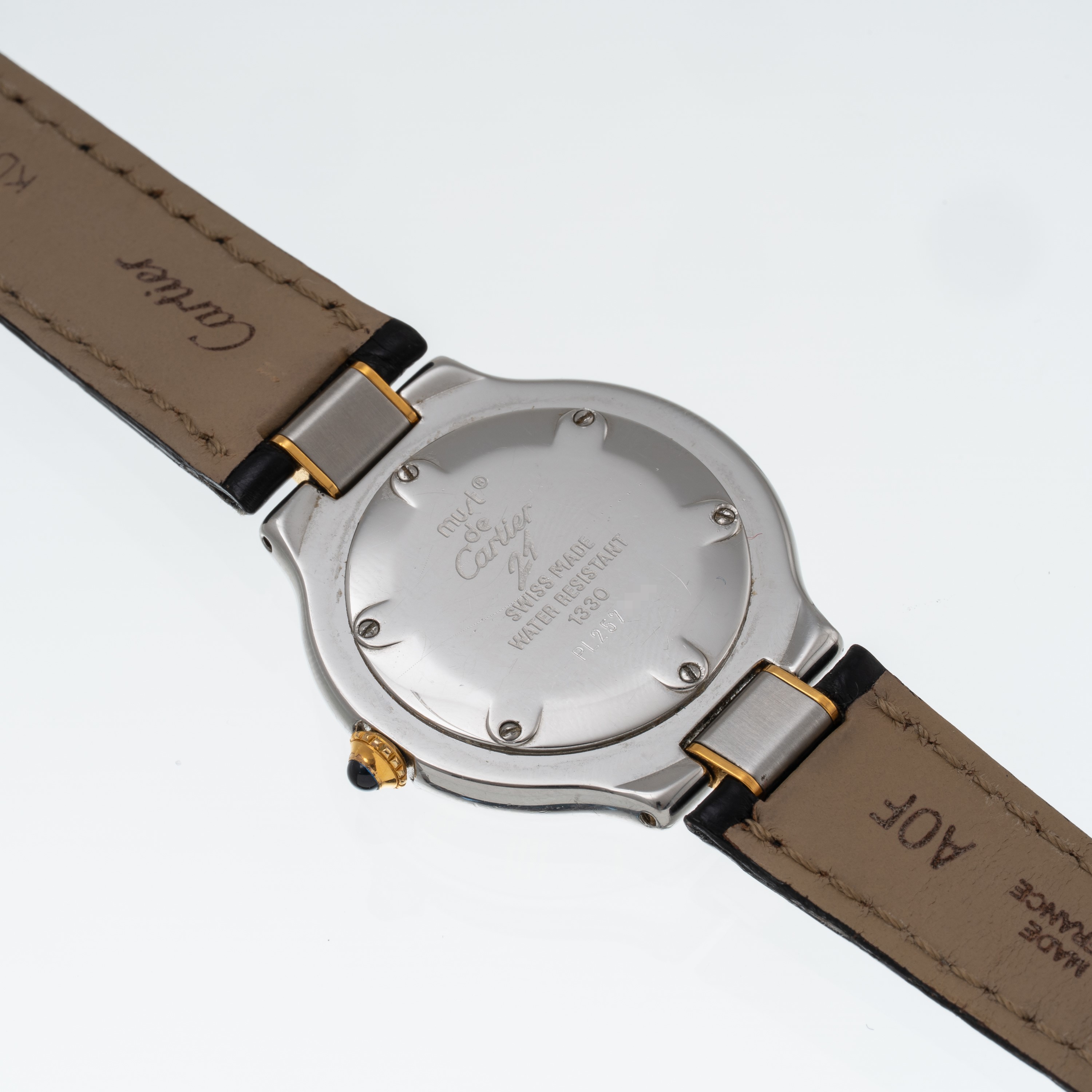 CARTIER - MUST 21 OROLOGIO SOLO TEMPO AL QUARZO IN ACCIAIO CON QUADRANTE ARGENTE' E CINTURINO IN ...