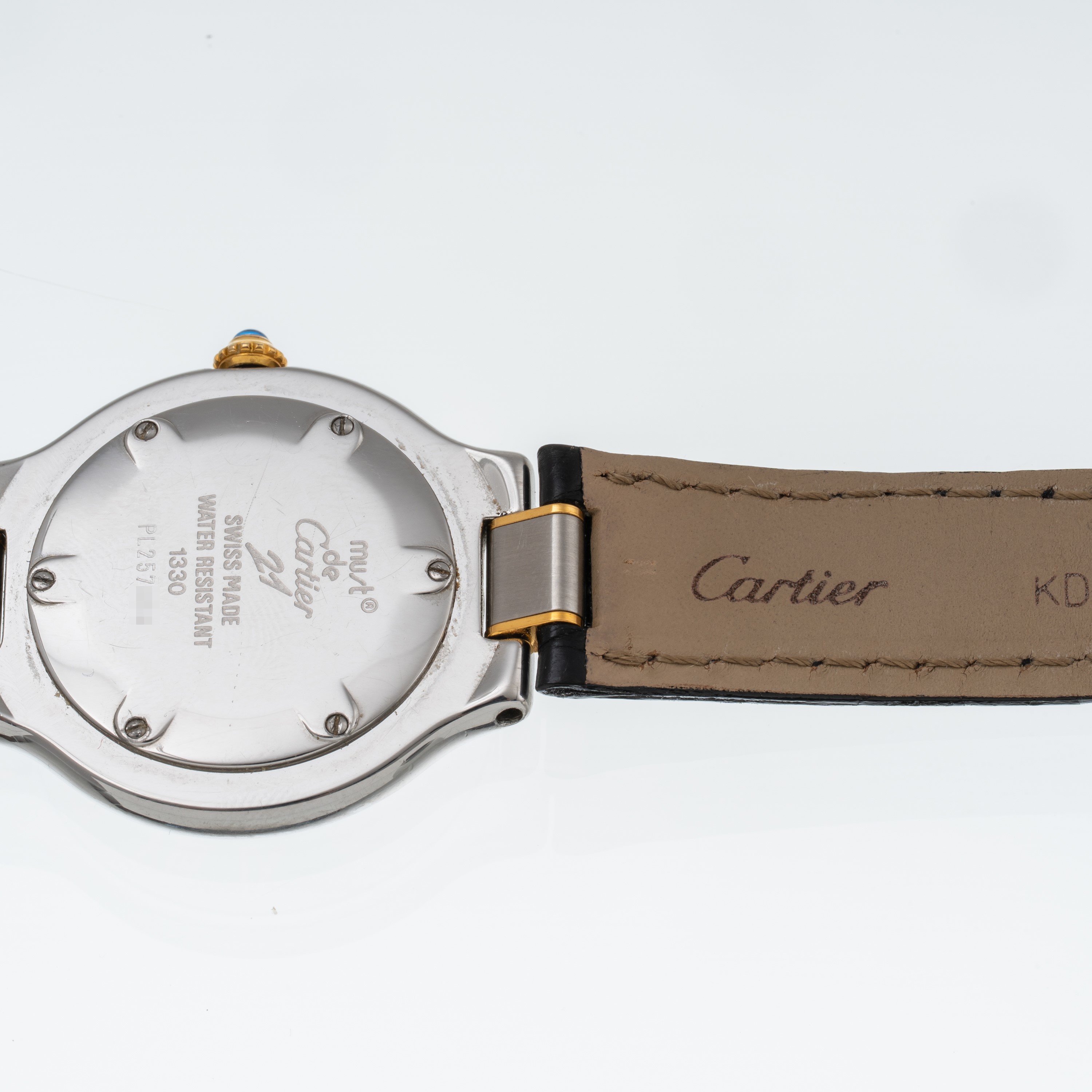 CARTIER - MUST 21 OROLOGIO SOLO TEMPO AL QUARZO IN ACCIAIO CON QUADRANTE ARGENTE' E CINTURINO IN ...