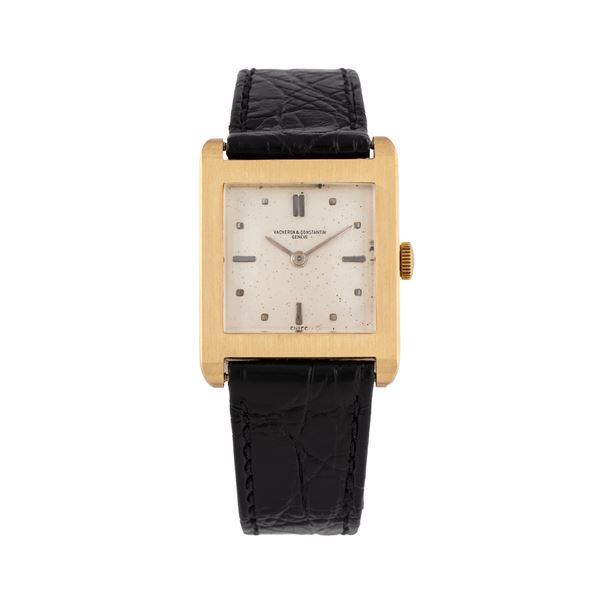 VACHERON CONSTANTIN - VACHERON CONSTANTIN - TANK OROLOGIO SOLO TEMPO A CARICA MANUALE IN ORO GIALLO 18 KT