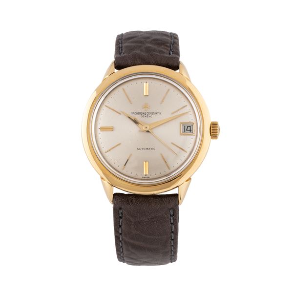 VACHERON CONSTANTIN,VULCAIN - VACHERON CONSTANTIN  OROLOGIO SOLO TEMPO A CARICA AUTOMATICA IN ORO GIALLO 18 KT, QUADRANTE ARGENTE' E DATARIO AD ORE TRE