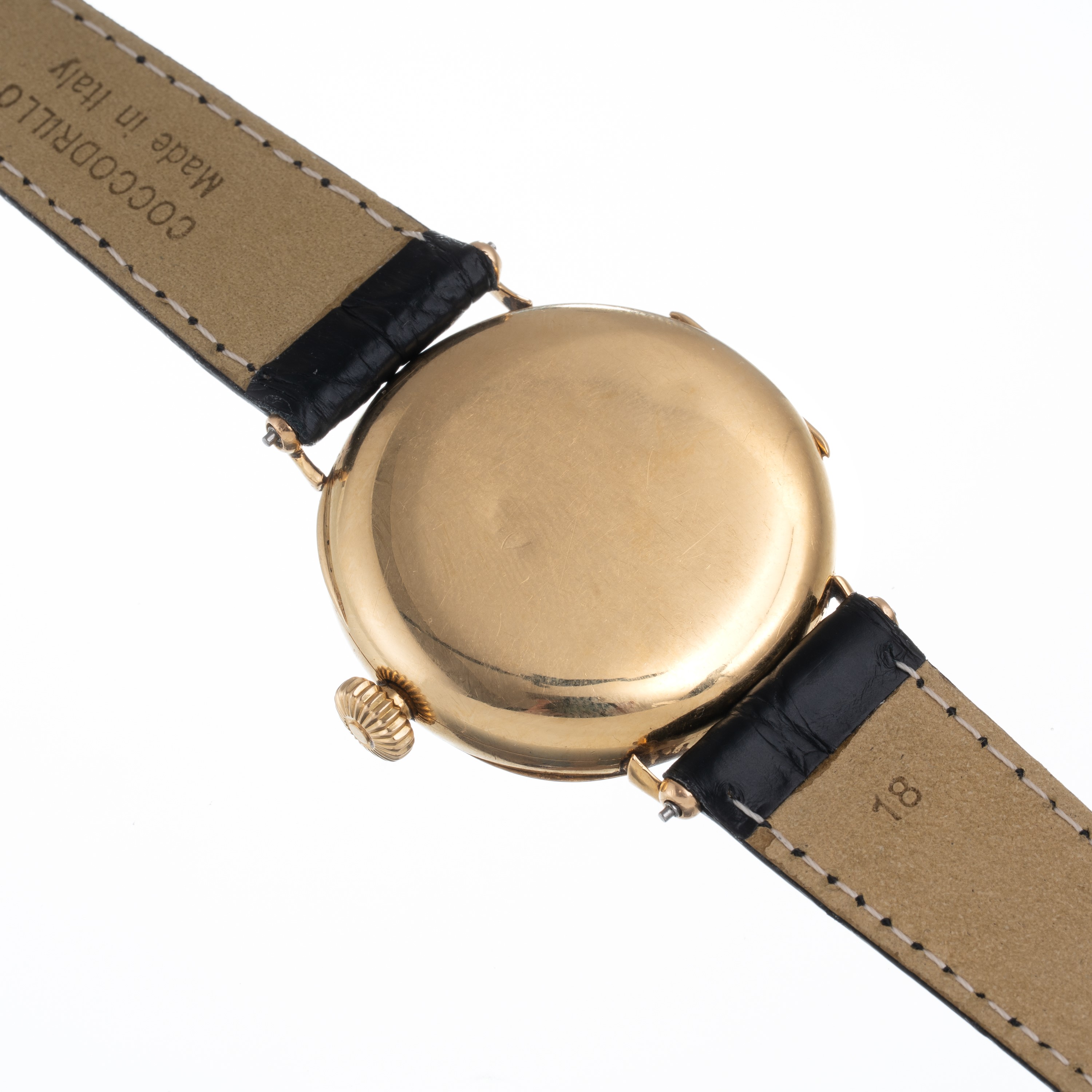 VACHERON CONSTANTIN CRONOGRAFO MONOPULSANTE IN ORO GIALLO 18 KT CON QUADRANTE PORCELLANA E INDICI...