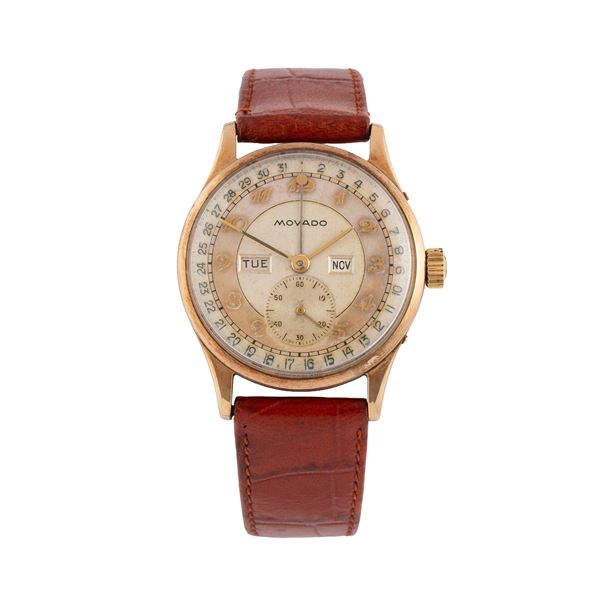 MOVADO - MOVADO - TRIPLO CALENDARIO TRIPLO CALENDARIO IN ORO GIALLO 9 KT A CARICA MANUALE CON QUADRANTE BITONALE E INDICI BREGUET