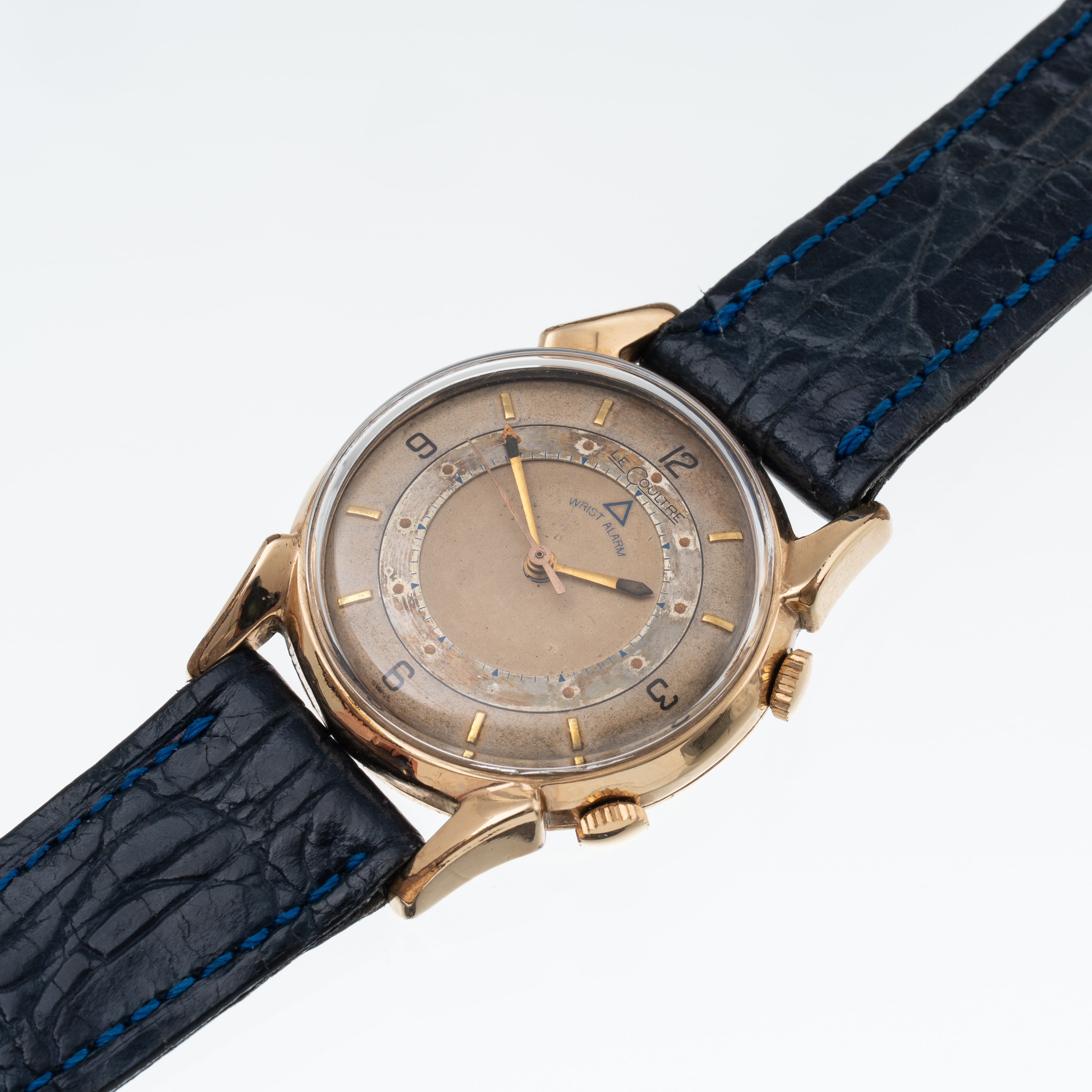 LE COULTRE - SVEGLIARINO OROLOGIO A CARICA MANUALE SVEGLIARINO PLACCATO ORO GIALLO 10 KT PER IL M...