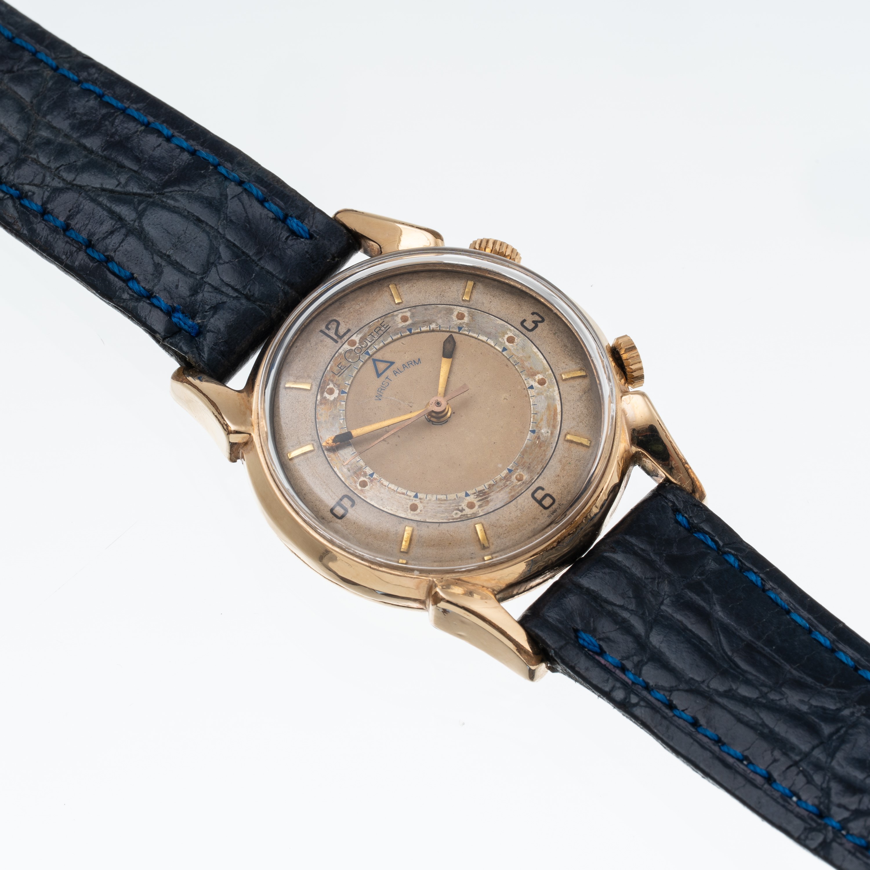 LE COULTRE - SVEGLIARINO OROLOGIO A CARICA MANUALE SVEGLIARINO PLACCATO ORO GIALLO 10 KT PER IL M...