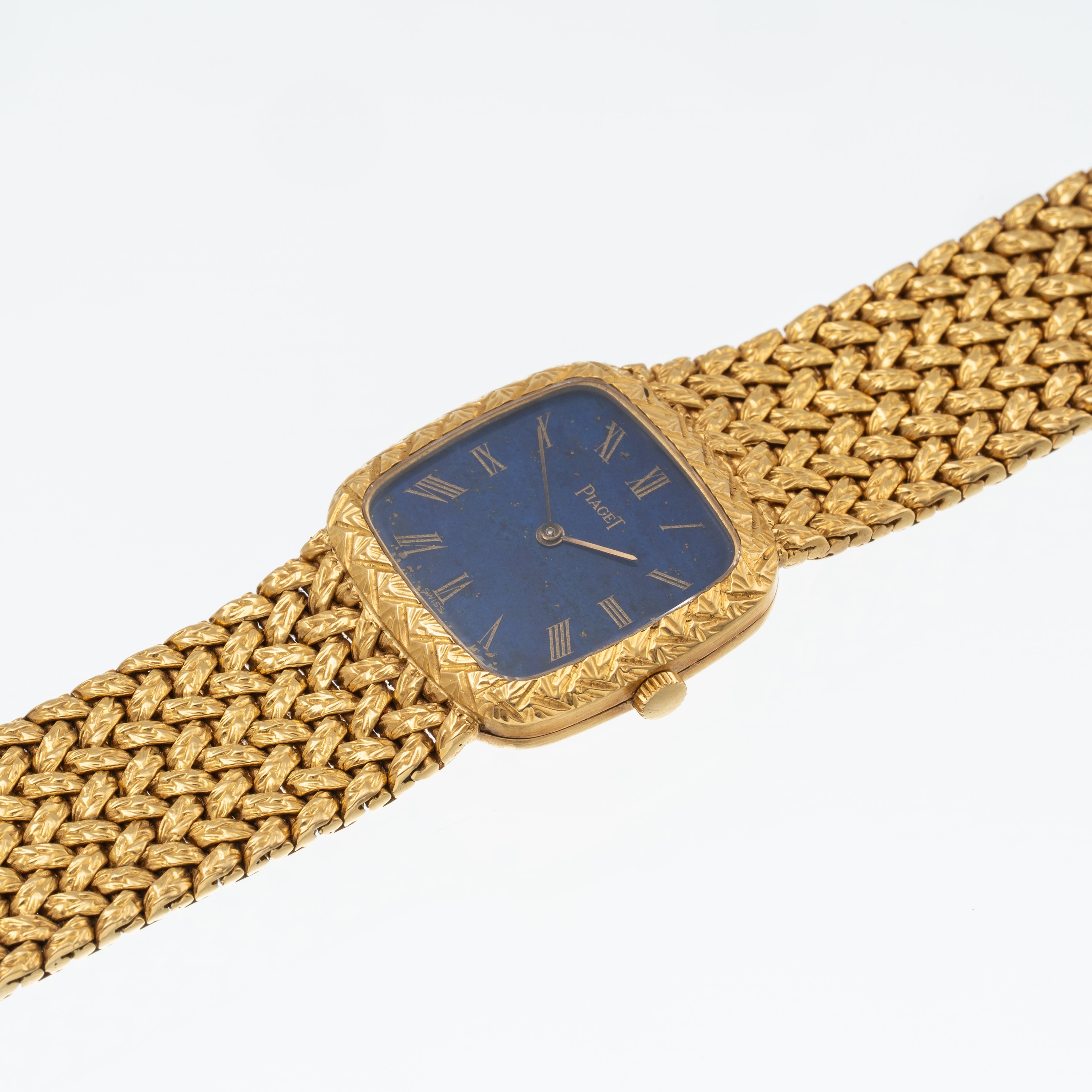 PIAGET OROLOGIO SOLO TEMPO A CARICA MANUALE IN ORO GIALLO 18 KT CON QUADRANTE LAPISLAZZULI E BRAC...