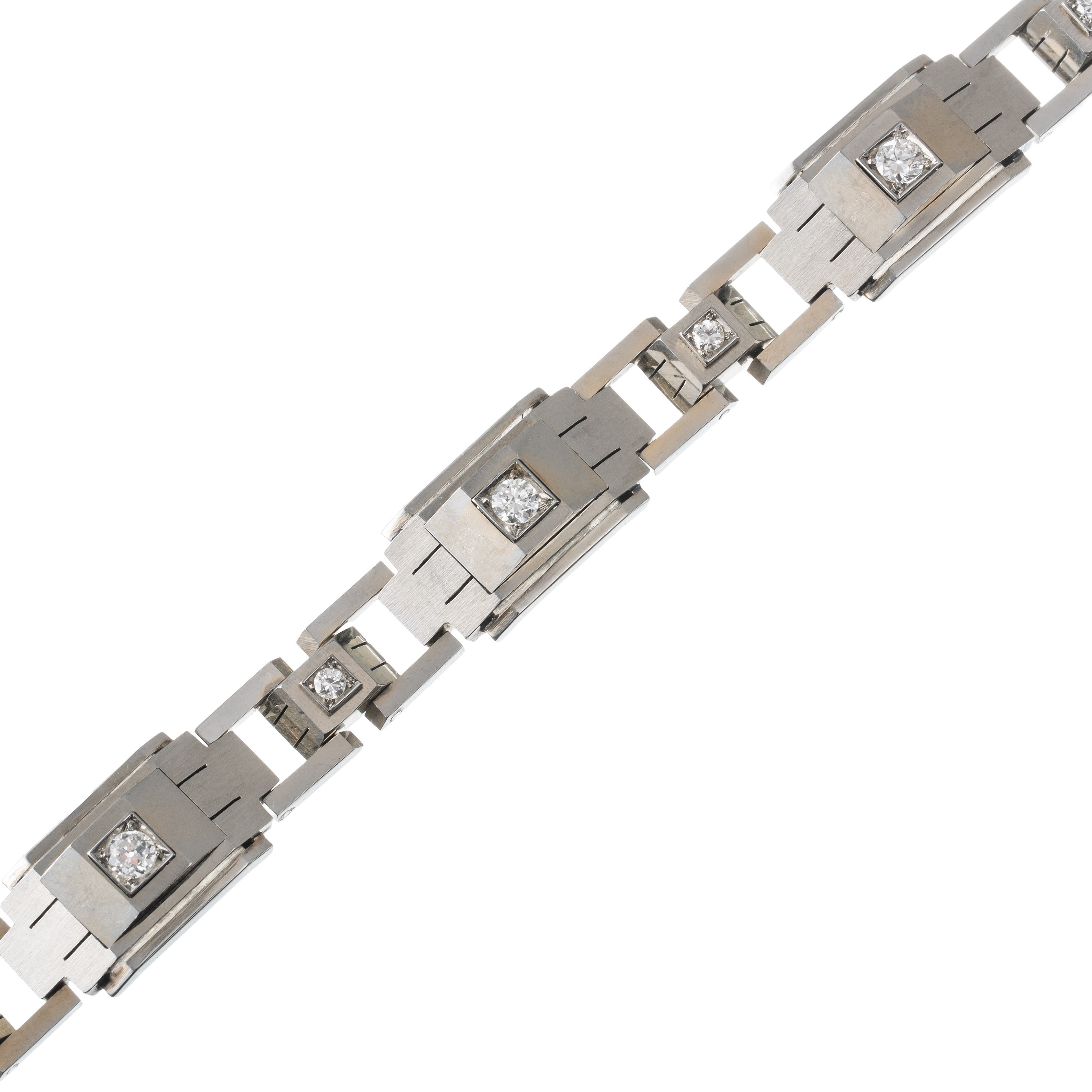 BRACCIALE IN ORO BIANCO 18 KT CON DIAMANTI