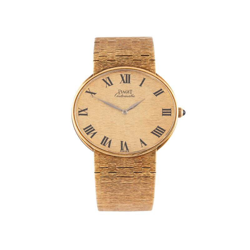 PIAGET OROLOGIO SOLO TEMPO A CARICA AUTOMATICA IN ORO GIALLO 18 KT CON BRACCIALE INTEGRATO IN ORO...