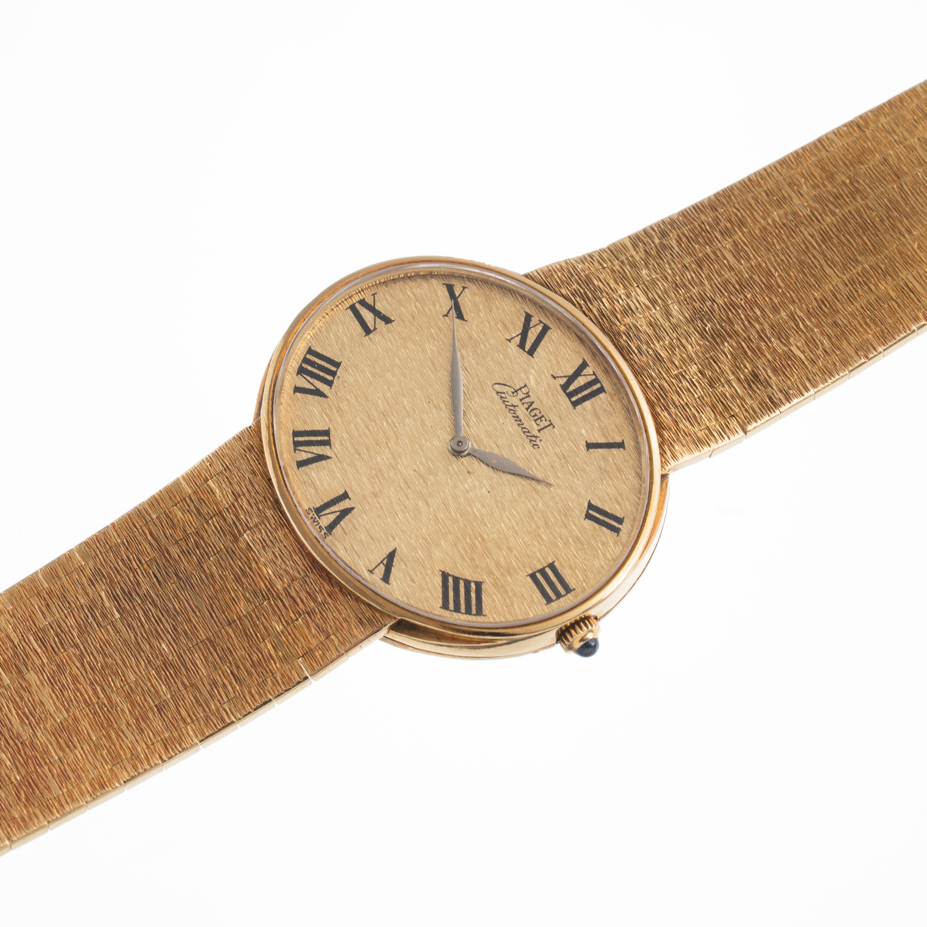 PIAGET OROLOGIO SOLO TEMPO A CARICA AUTOMATICA IN ORO GIALLO 18 KT CON BRACCIALE INTEGRATO IN ORO...