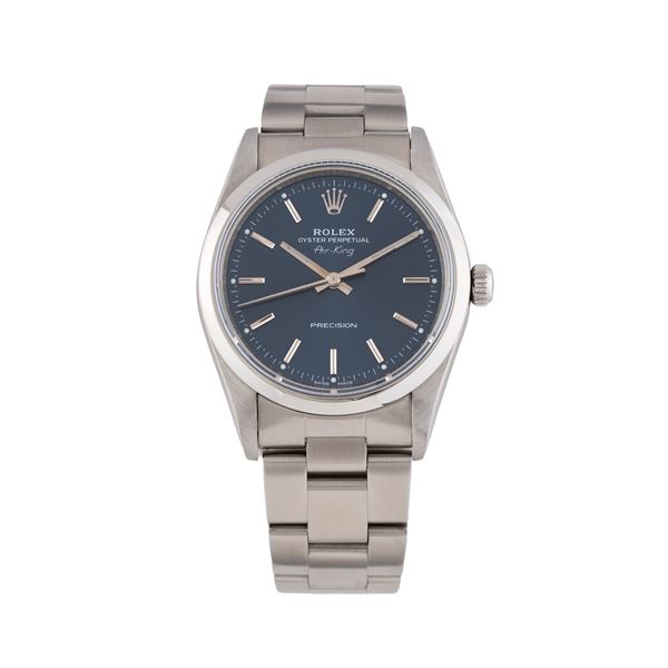 ROLEX - ROLEX - AIRKING PRECISION OROLOGIO SOLO TEMPO A CARICA AUTOMATICA IN ACCIAIO CON QUADRANTE BLU E BRACCIALE IN ACCIAIO