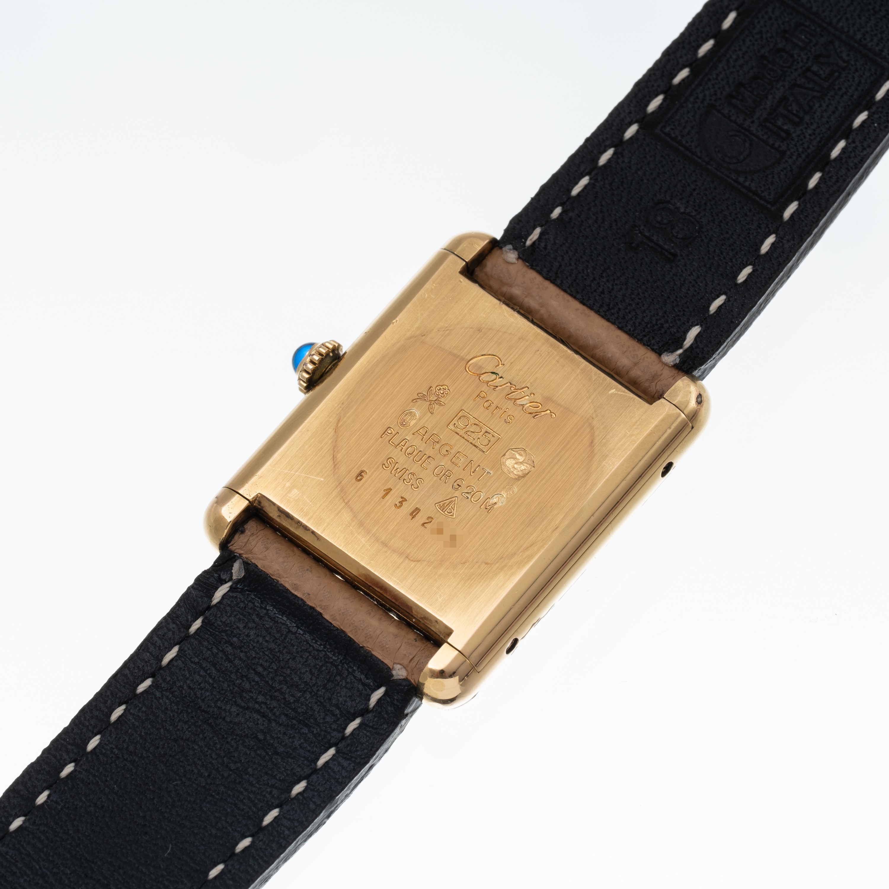 CARTIER - MUST DE TANK OROLOGIO SOLO TEMPO A CARICA MANUALE IN ARGENTO PLACCATO ORO CON QUADRANTE...