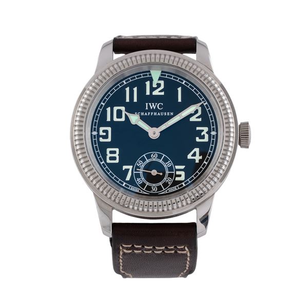 IWC - IWC - VINTAGE FLIEGERUHR PILOT OROLOGIO SOLO TEMPO A CARICA MANUALE IN ACCIAIO CON GHIERA BIDIREZIONALE E QUADRANTE NERO
