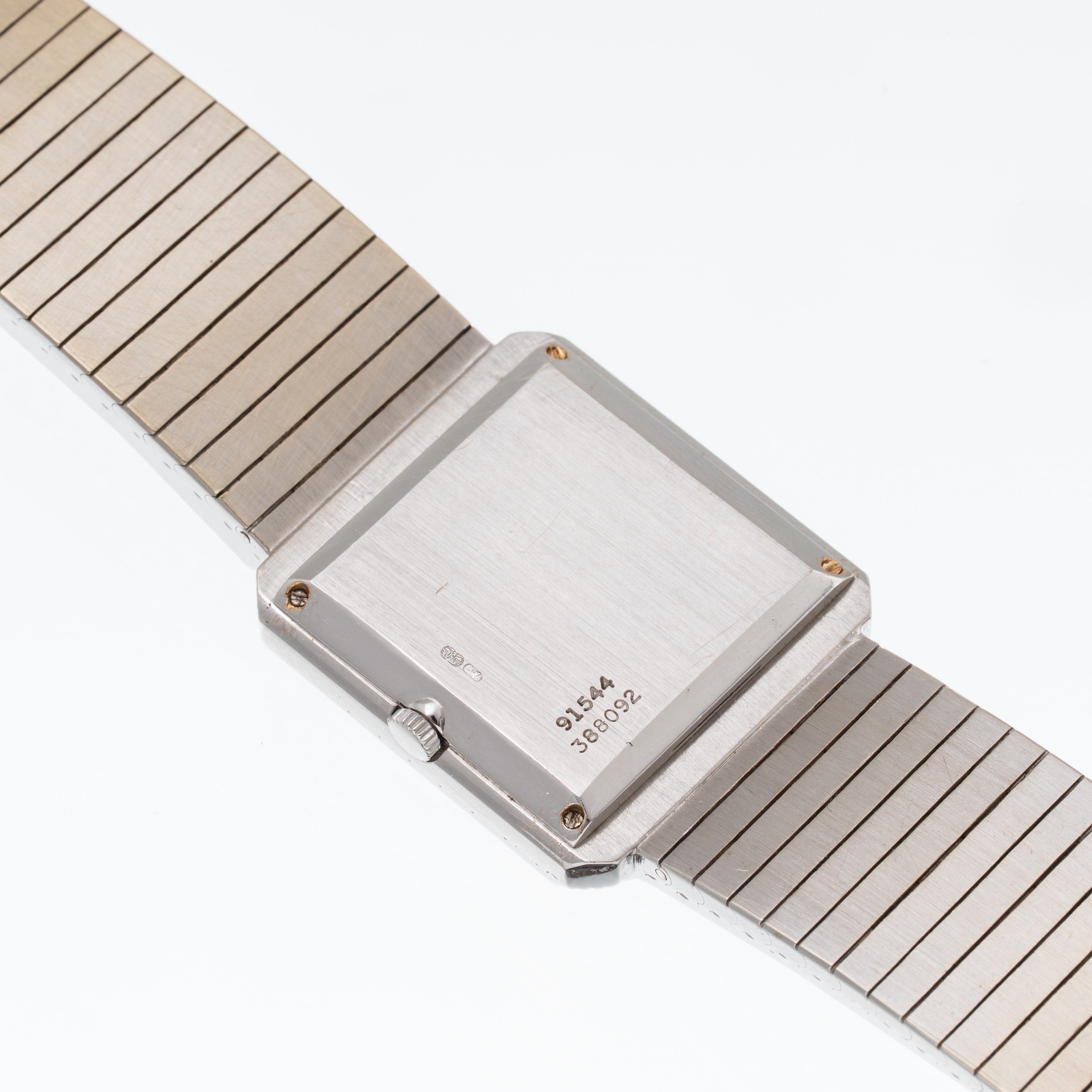 PIAGET - PROTOCOLE OROLOGIO SOLO TEMPO A CARICA MANUALE IN ORO BIANCO 18 KT E BRACCIALE INTEGRATO...