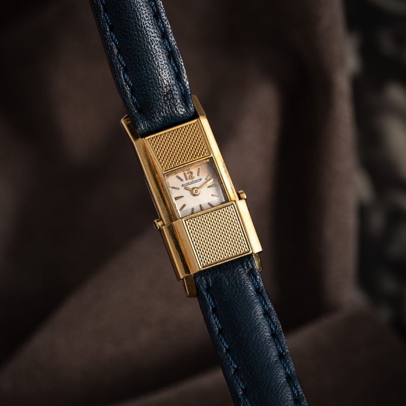JAEGER LECOULTRE - DUOPLAN COULISSANTE OROLOGIO SOLO TEMPO A CARICA MANUALE IN ORO GIALLO CON CAS...