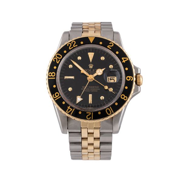 ROLEX - ROLEX - GMT  OROLOGIO GMT A CARICA AUTOMATICA ACCIAIO E ORO GIALLO 18 KT CON BRACCIALE JUBILEE ACCIAIO E ORO GIALLO 18 KT CON QUADRANTE NERO 'NIPPLE'