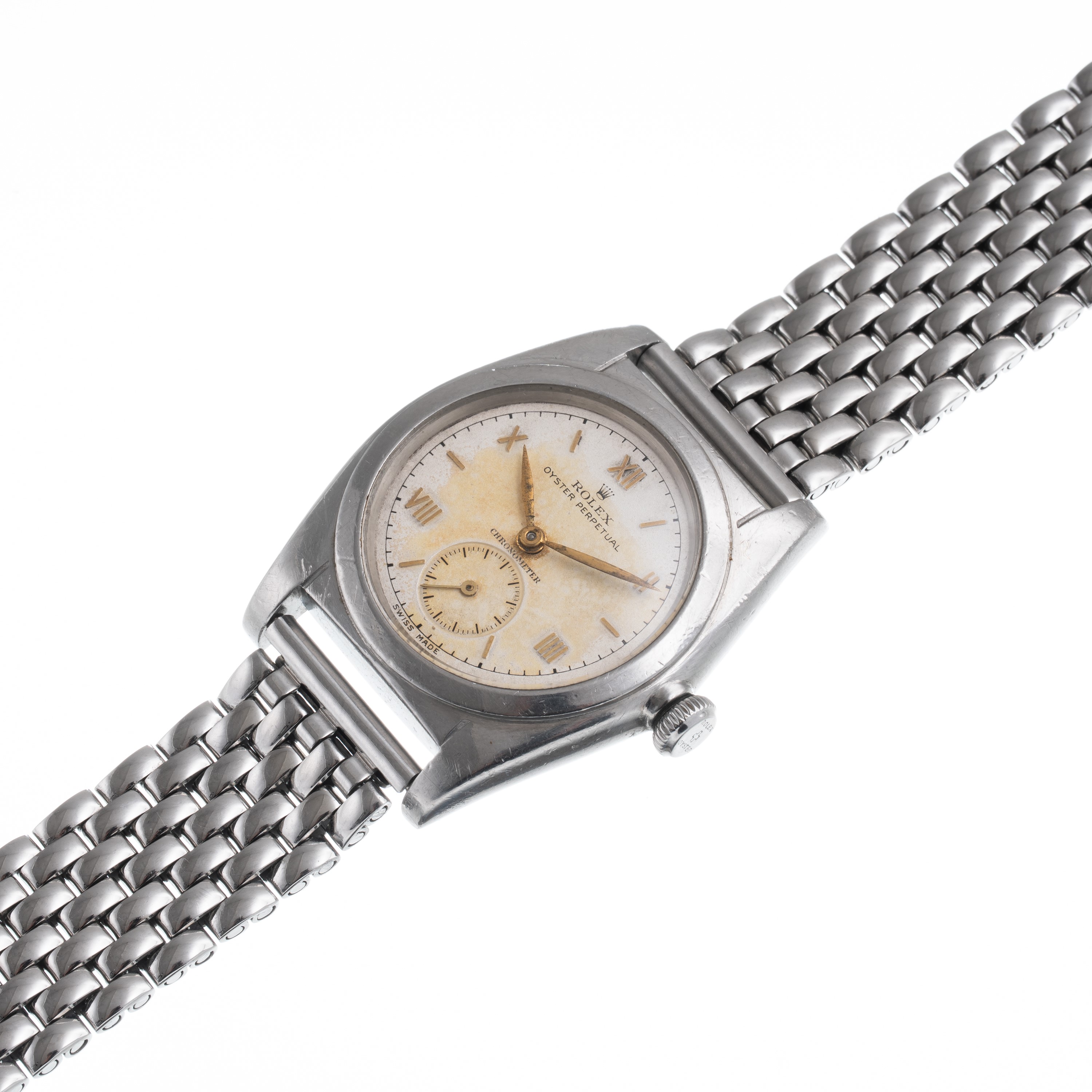 ROLEX - BUBBLEBACK OROLOGIO SOLO TEMPO A CARICA AUTOMATICA IN ACCIAIO CON PICCOLI SECONDI AD ORE ...