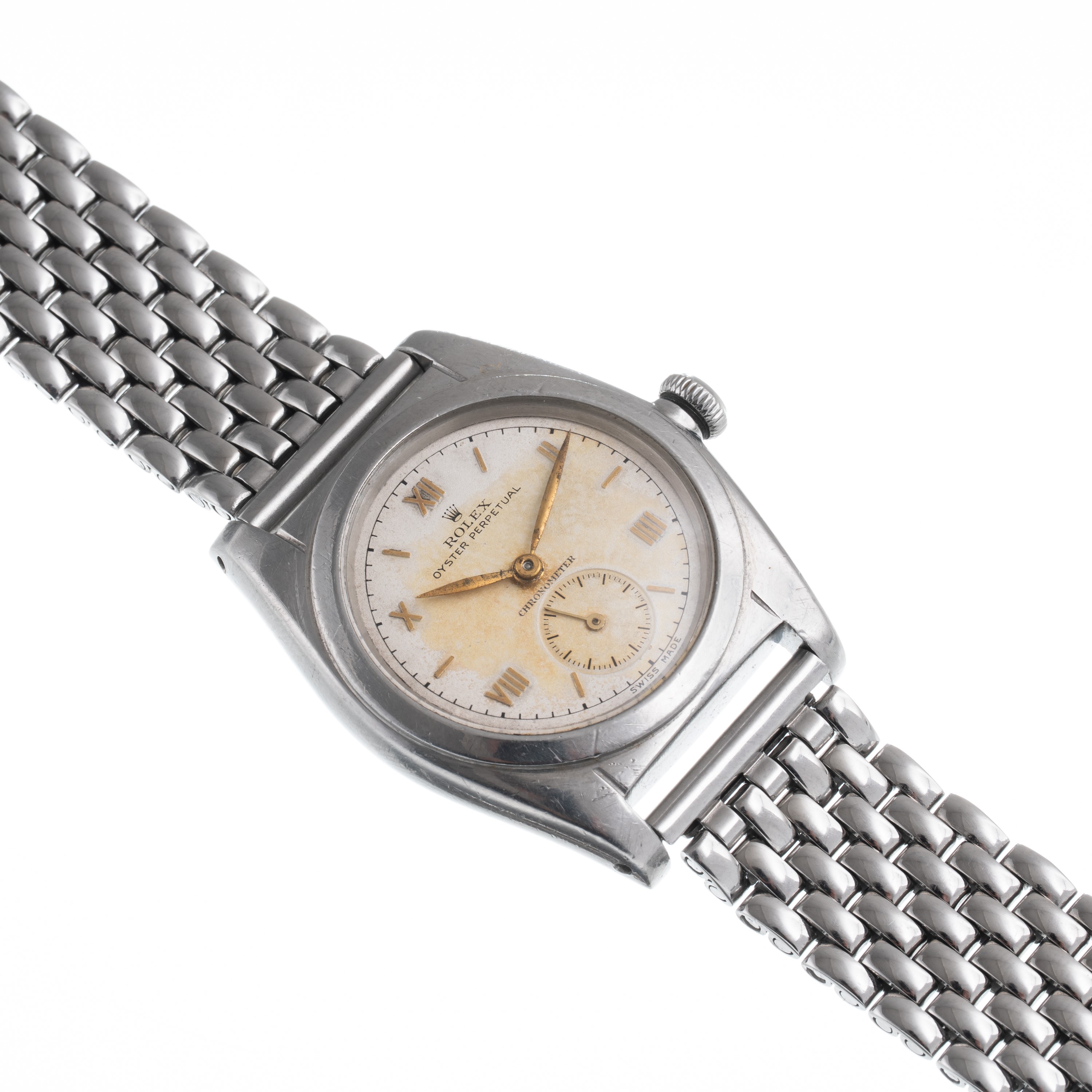 ROLEX - BUBBLEBACK OROLOGIO SOLO TEMPO A CARICA AUTOMATICA IN ACCIAIO CON PICCOLI SECONDI AD ORE ...