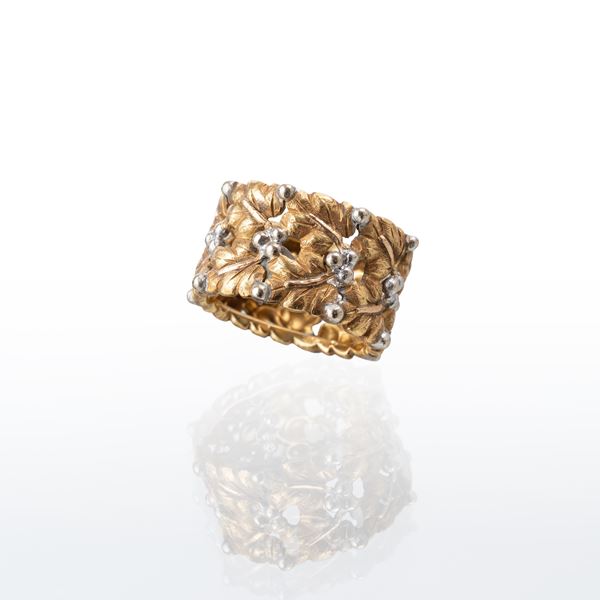 BUCCELLATI - BUCCELLATI  18-CARAT WHITE AND YELLOW GOLD RING